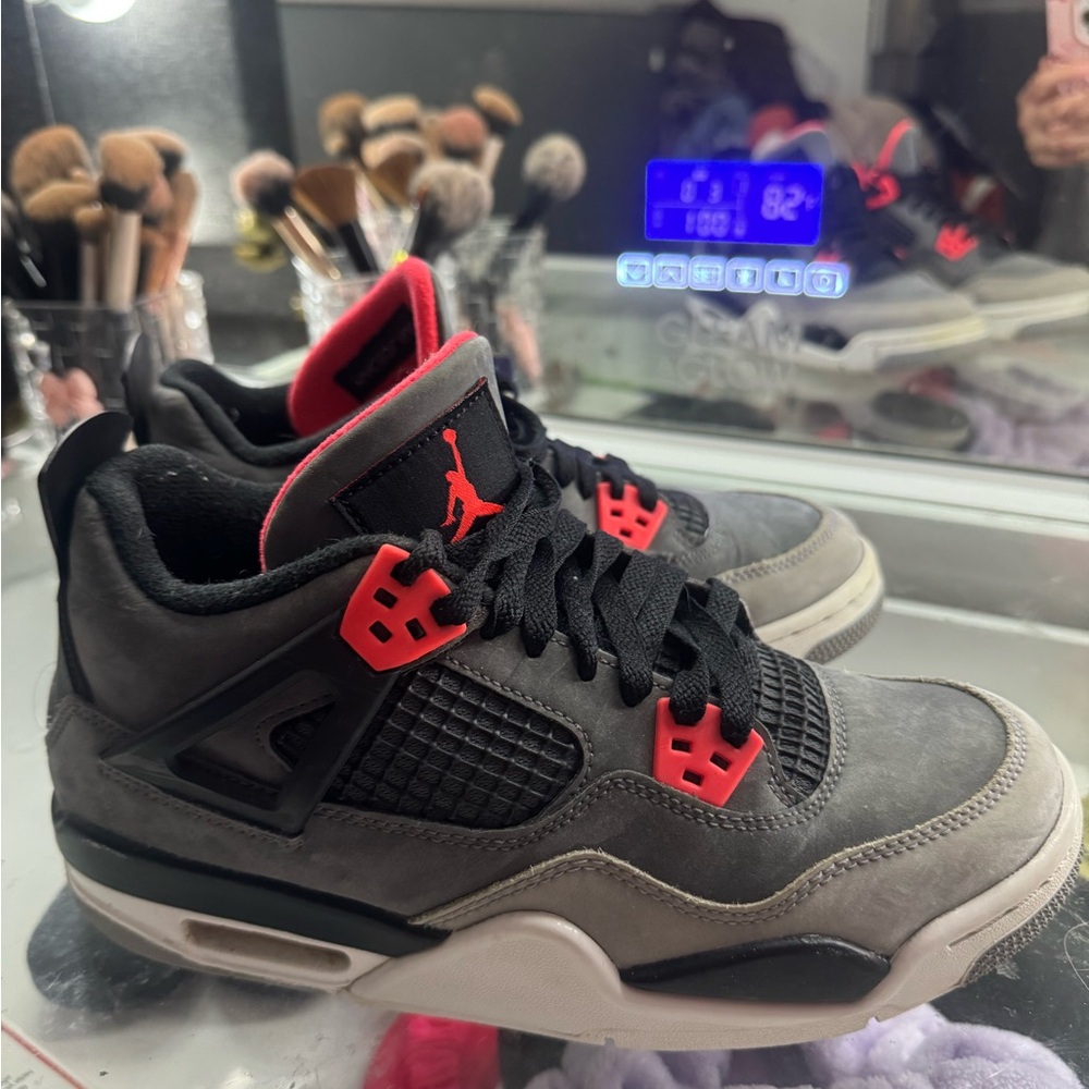 Jordan Women's Sneakers in Gray and Red